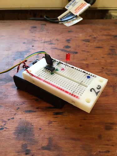 A breadboard for programming.
