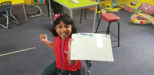 Writing our names