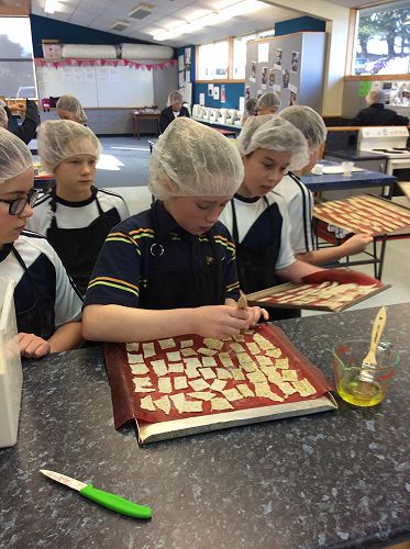Look at these delicious trays of crackers..