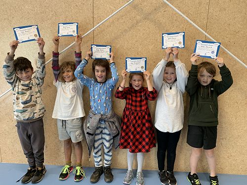 Our middles superstars, receiving this week's Principal's awards