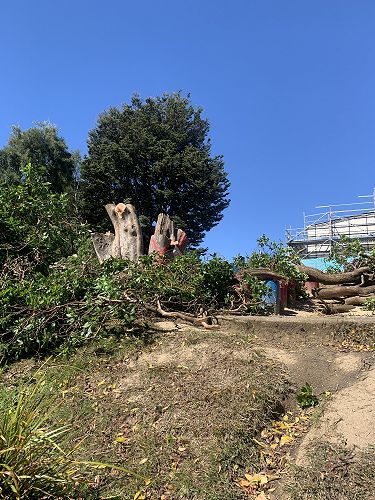 The ground works for the new admin block begins
