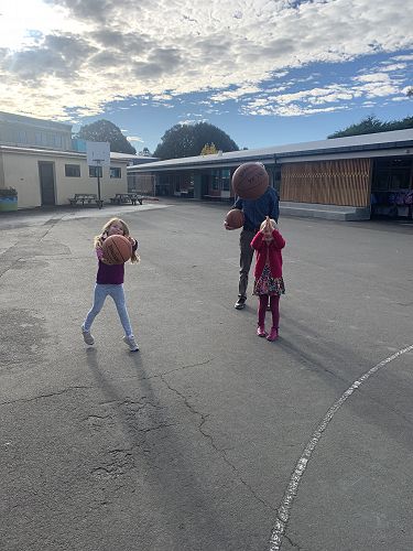 Our newest Kaik kids, Hazel and Charlotte are enjoying PE with Mr Reid 