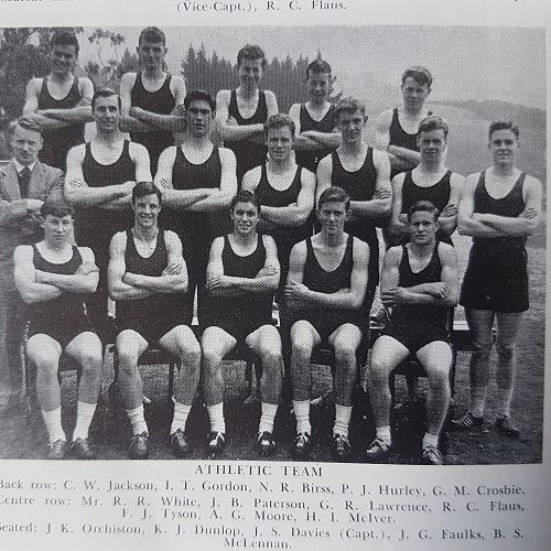 1958 Athletics Team. George Lawrence Row 2