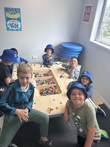 Lunchtime lego in the library