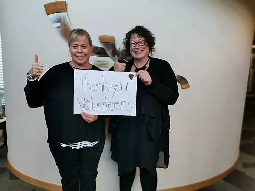 Ginny (CEO) + Rebecca (Coordinator of Volunteers)