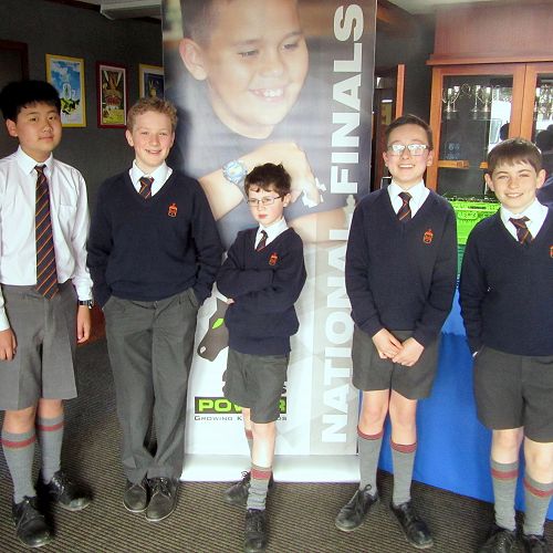 The John McGlashan Team: Jin, Caleb, Martin, Noah and Max