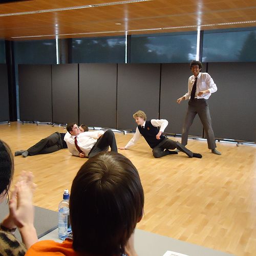 JMC Improv team mid-game