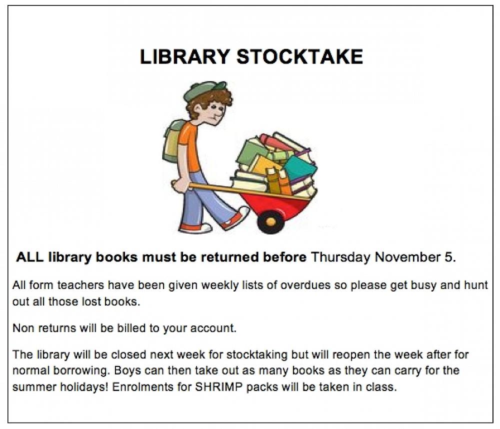 Library Stocktake&nbsp;