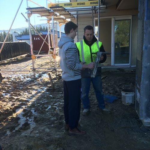 Ruaidhri Brosnan gets a lesson on plastering