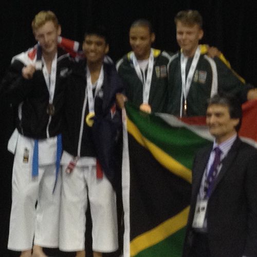 Riley Hall received a Silver Medal at the WGKF World Karate Championships