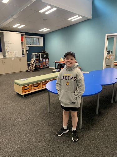 Libby was the first senior pupil through the doors on day one! 