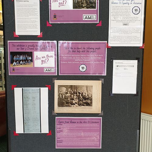 'Are we there yet?' McGlashan Wāhine - Suffrage exhibition