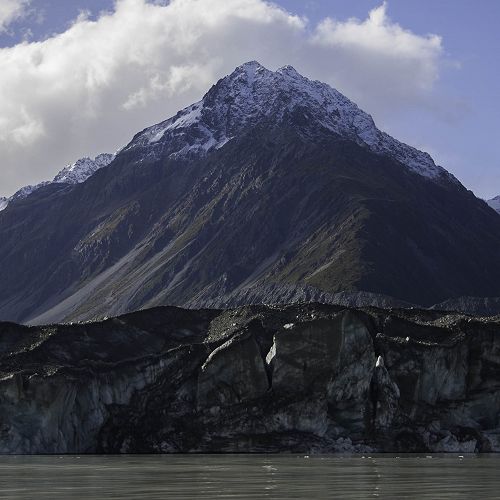 The rapidly melting terminal face of New Zealand's longest glacier.