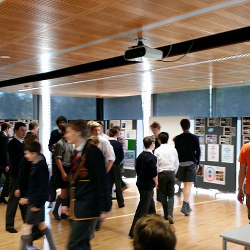 Improsaurus Workshop with Theatresports team. Junior and Senior students are put through their paces in a range of improv exercises and games.