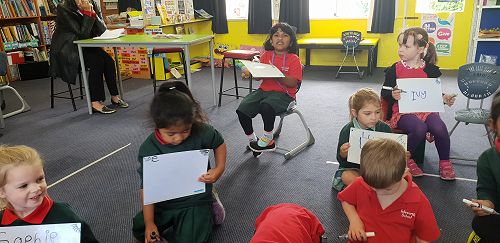 Writing our names
