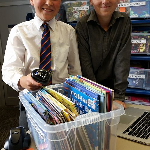 Happy Workers in the Library