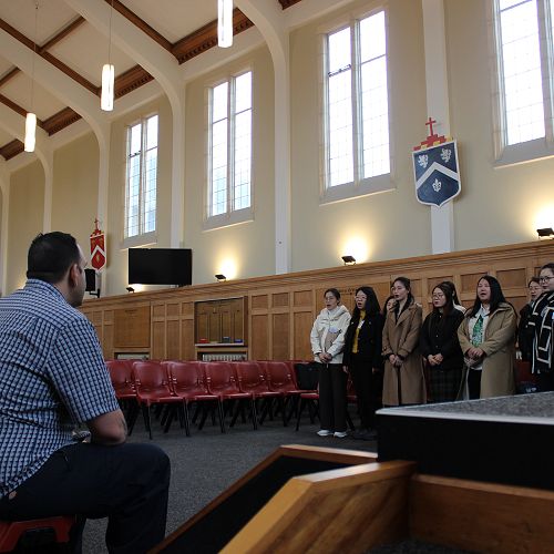Chinese delegation singing a waiata for our wonderful hosts