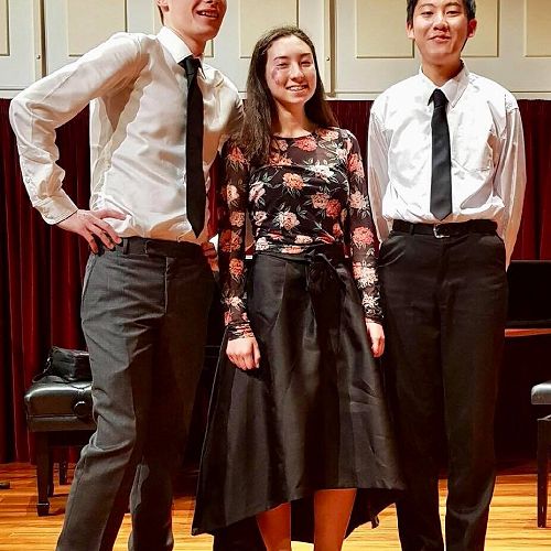 Chamber music regional winners Toitū trio