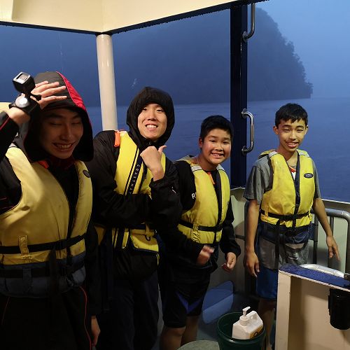 Before the kayaking and tender boat rides.