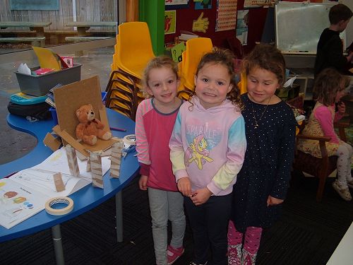 Such proud faces the chair works and teddy is safe.