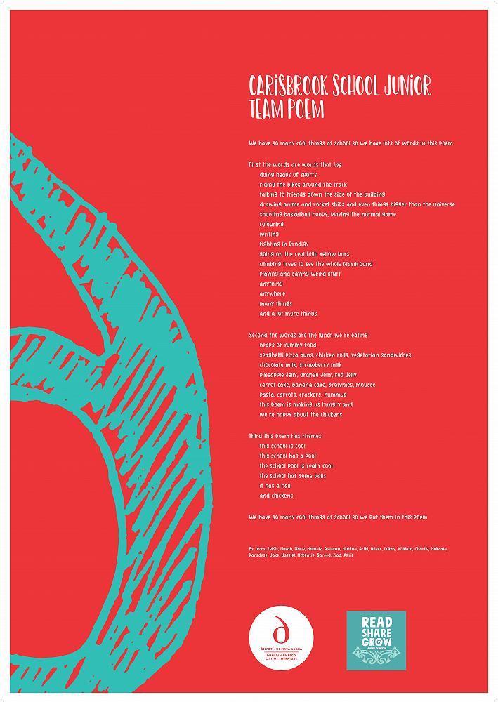 Carisbrook School Junior Team Poem