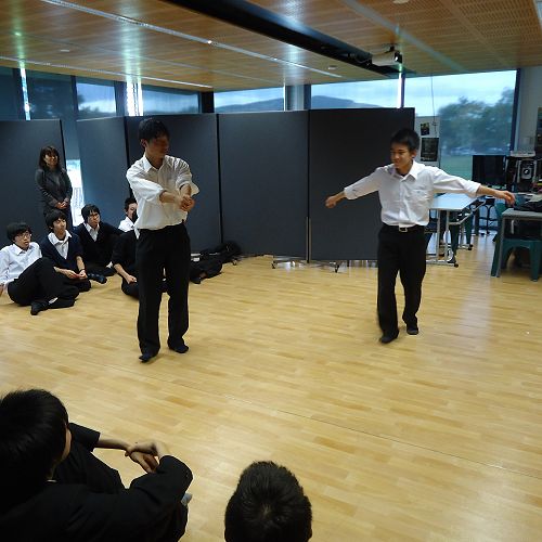 Ichikawa students during the Drama session - performance time.
