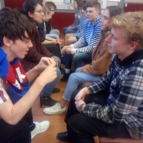 Speeddating - a loud version of speaking German to strangers.&nbsp;