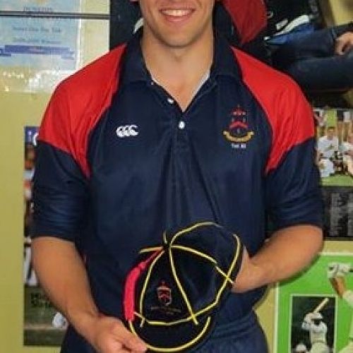 Josh Preston&nbsp;receives his 100 cap for playing 100 1st XI cricket games for John McGlashan College