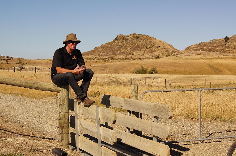 Neil Garry in situ&nbsp;- at home in Central Otago, supporting Year 9 students cycling the Otago Central Rail Trail