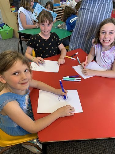 Senior students with their buddy class 