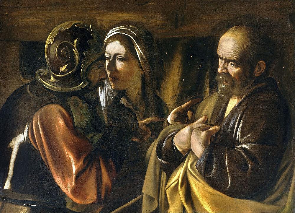 The Denial of Saint Peter by Caravaggio (1610)