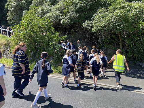 Team one out on their Tsunami walk.