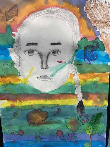 Self-Portrait inspired by Frieda Kahlo