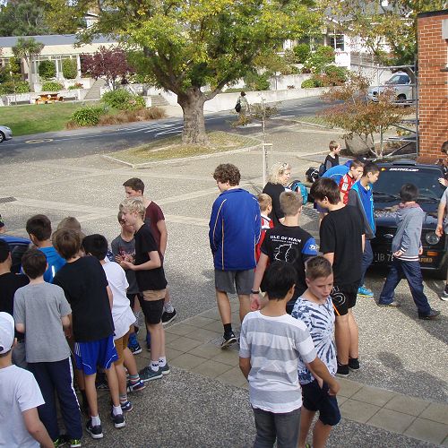 Linking imagination to reality: After reading "Slide the Corner", students get to appreciate what rallying looks like in the flesh.