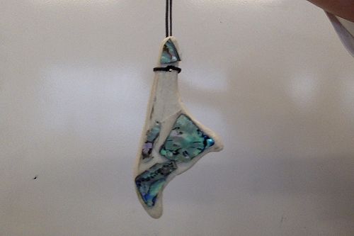 Marae Week 2015 - Wonderful Maori Design Tonga (Treasure) (Kahikatea, White pine) with Paua - Design Tech