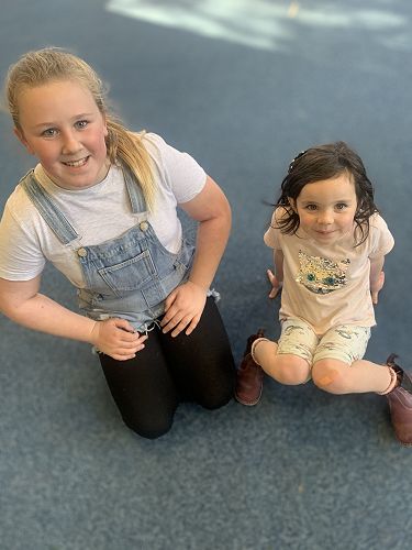 Skye (R1) and Betty (R10) enjoy buddy reading