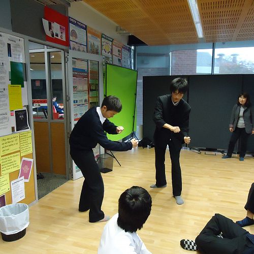 Ichikawa students during the Drama session - performance time.