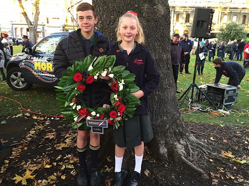 Tahuna Normal Intermediate attend ANZAC services.