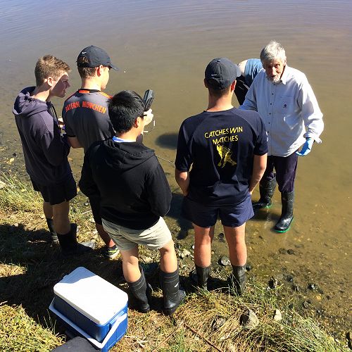 Andrew Innes instructs IB Students about sampling techniques