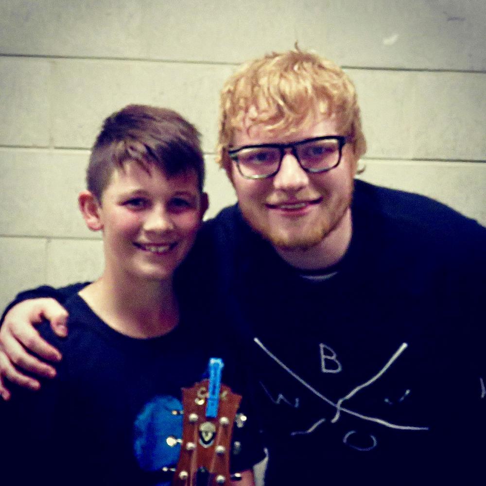 Ed Sheeran meets his idol, Rylan Urquhart