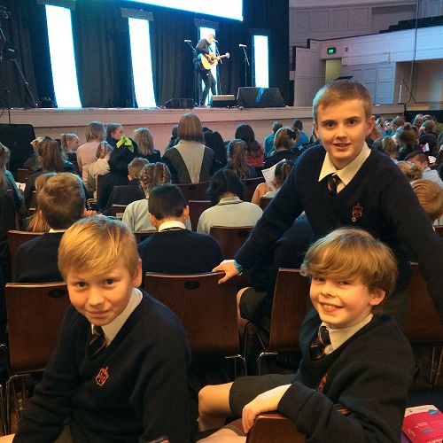 A few of the boys enjoying the performance by NOMAD