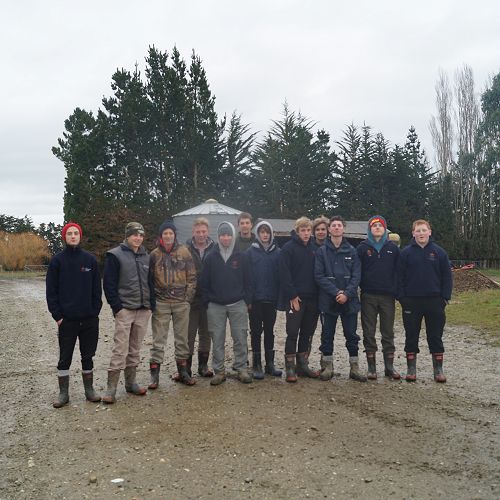 Year 11 Agriculture Students on farm in Waikoikoi