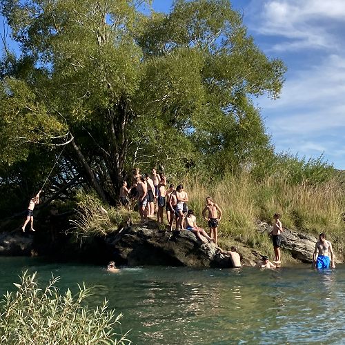 Y9 Camp - The Beaumont swimming spot was a very cold highlight