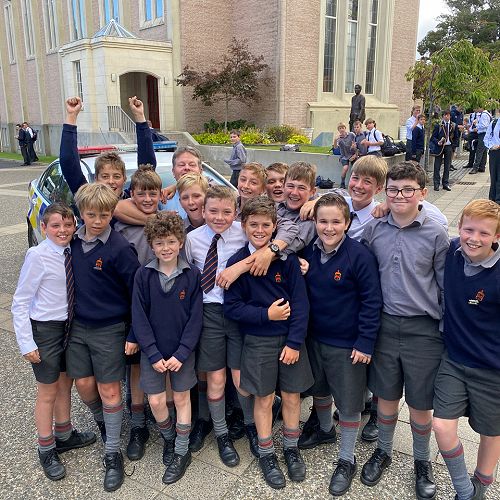All of these Year 8 boys were inside the police car&nbsp;