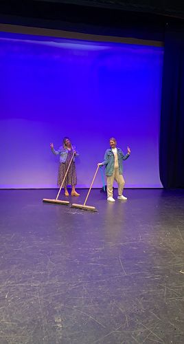 Miss Ward and Miss Gold clean the stage afterwards!