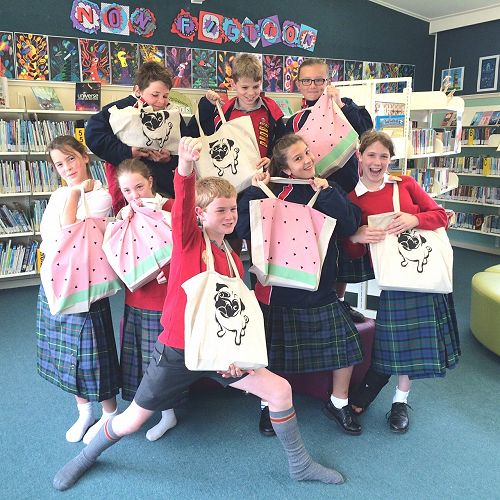 Summer Readers with their bags of books and goodies.