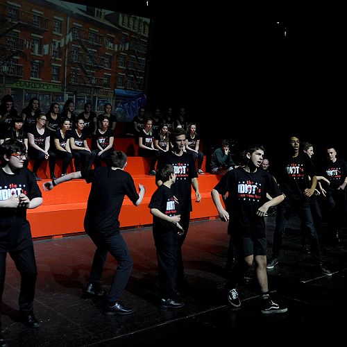 The cast of "The Idiot's Guide to Broadway"