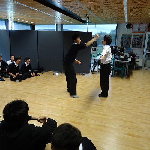 Ichikawa students during the Drama session - performance session