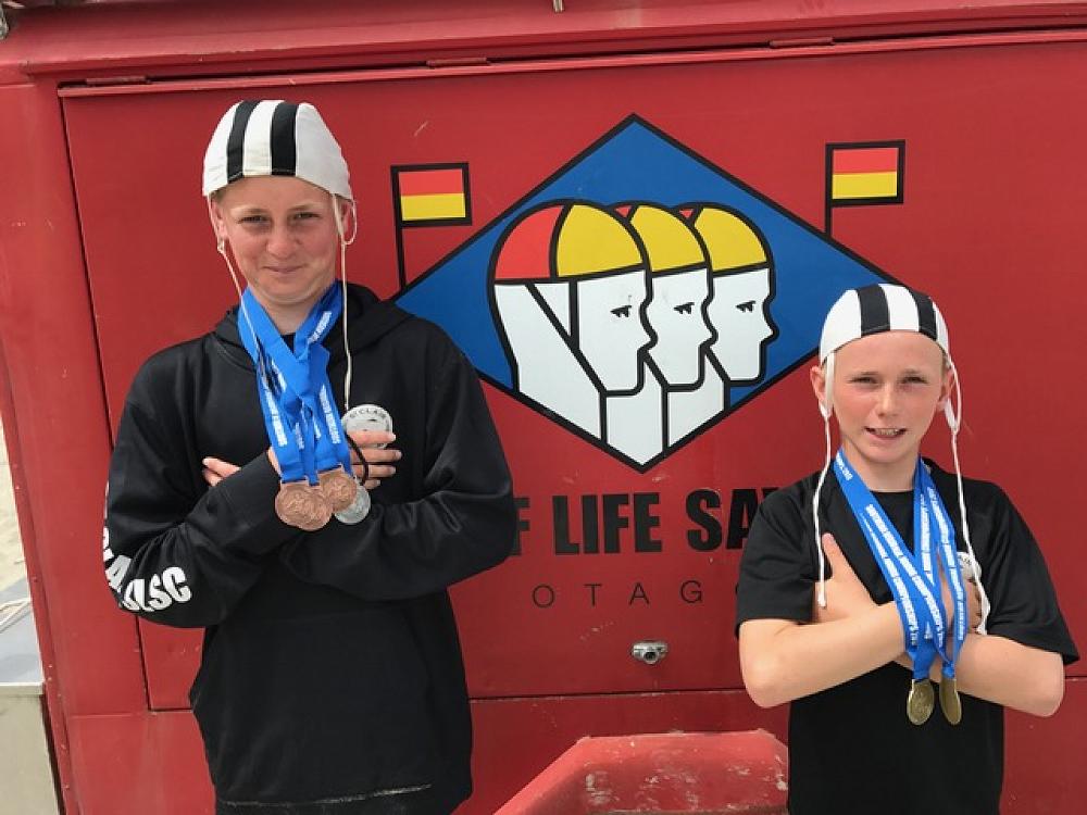 Marshall Macready and Ollie Sinclair had a very successful&nbsp;South Island Under-14 Surf Lifesaving Championship