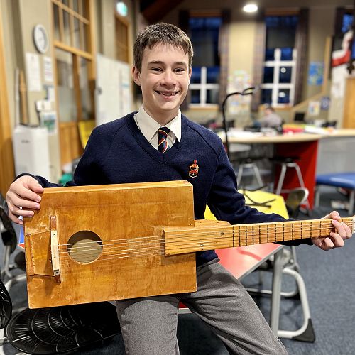 Lucas with his Headstart project